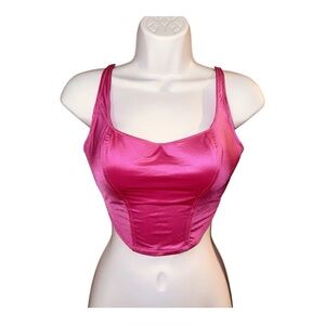 Victoria's Secret PINK Wireless Lightly Lined Corset Crop Top Medium NWT